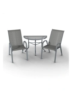 Outdoor Furniture Patio Set 3 Piece in Grey