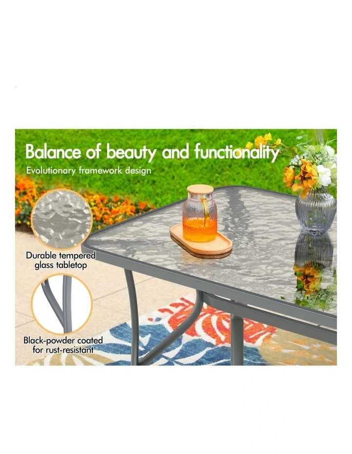 Outdoor Dining Set 5 Piece in Grey image 6