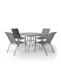 Outdoor Dining Set 90cm in Grey