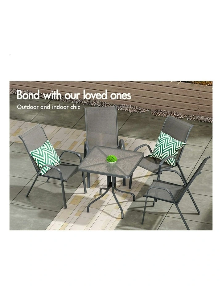 Outdoor Furniture Patio Set 5 Pieces in Grey image 3
