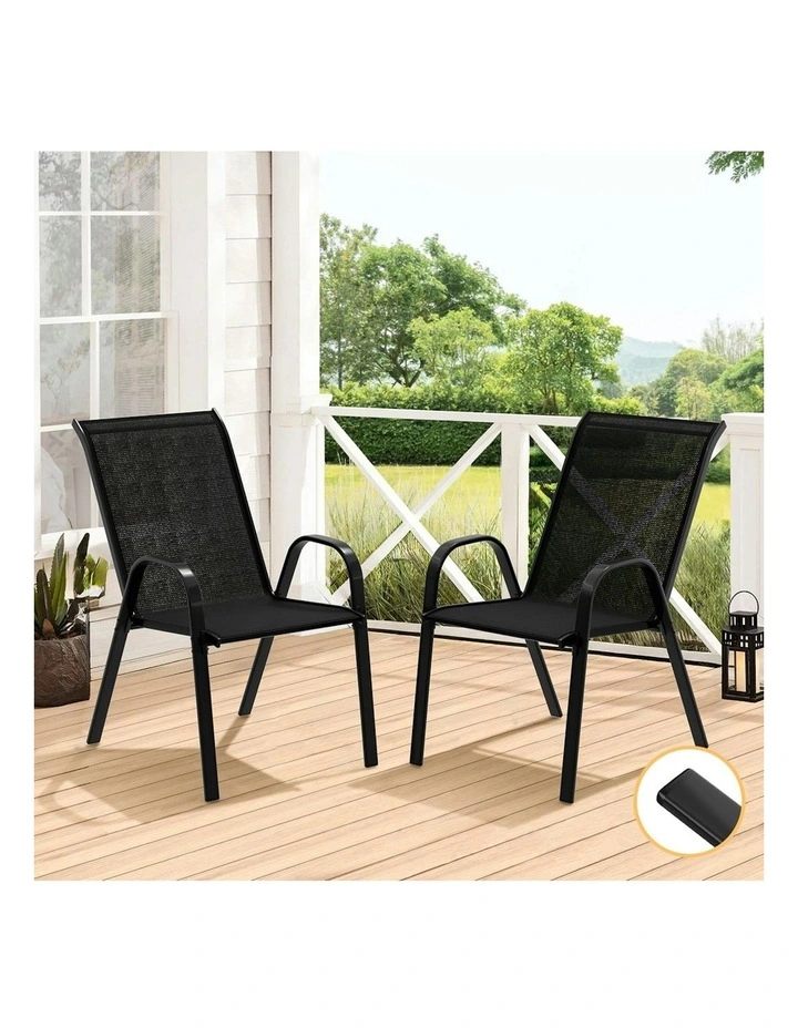 Outdoor Lounge Chairs 2x in Black image 2