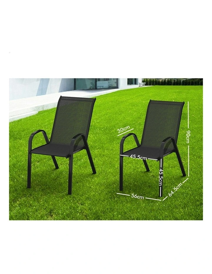 Outdoor Lounge Chairs 2x in Black image 7