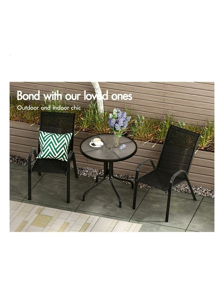 Outdoor Lounge Chairs 4x in Black image 3