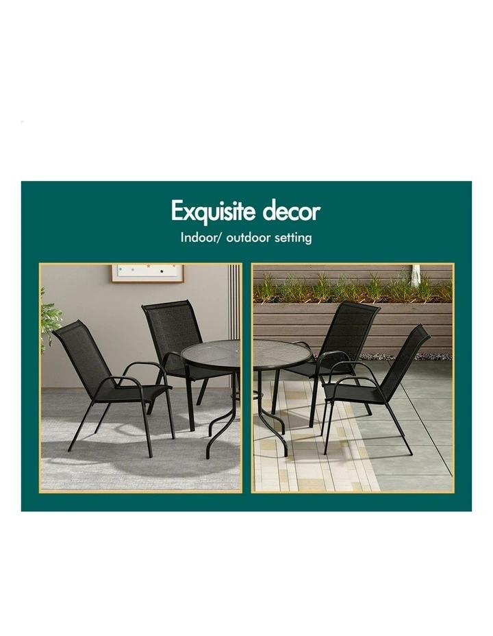 Outdoor Lounge Chairs 4x in Black image 6