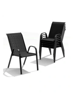 Outdoor Lounge Chairs 6x in Black