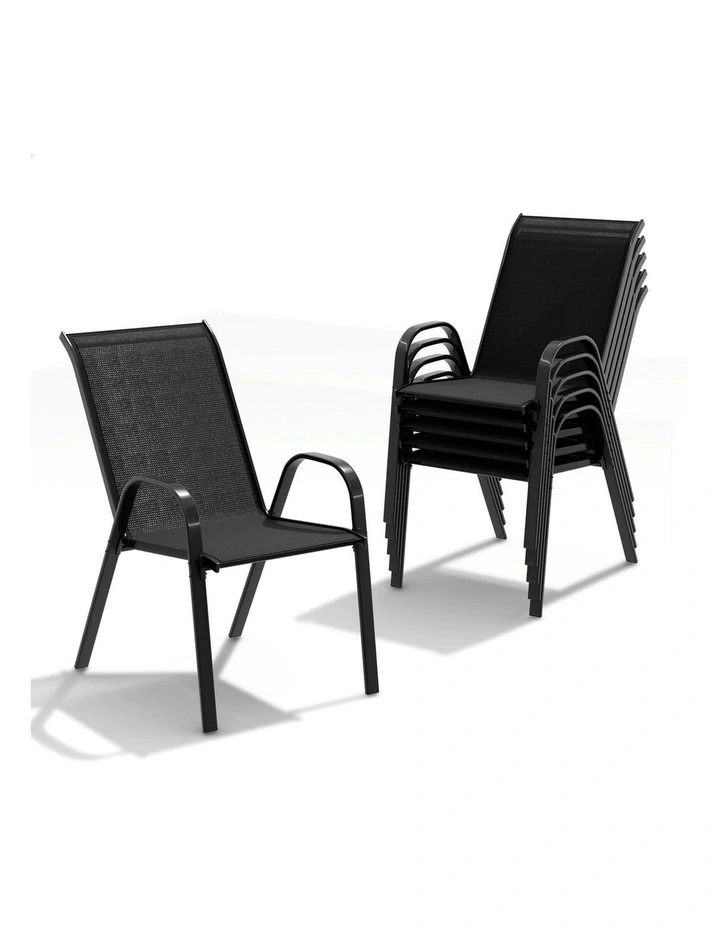 Outdoor Lounge Chairs 6x in Black image 1