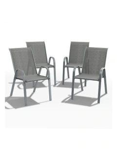 Patio Furniture Dining Chairs x4 in Grey