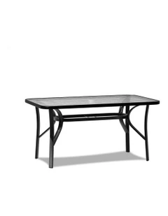 Patio Dining Table 120cm X 70cm in Black