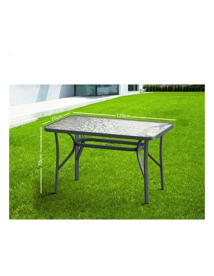 Patio Dining Table 120cm X 70cm in Grey image 5