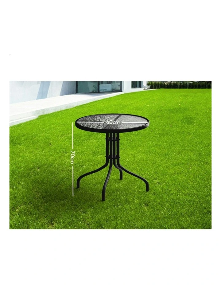 Patio Coffee Side Table 60cm in Black image 5