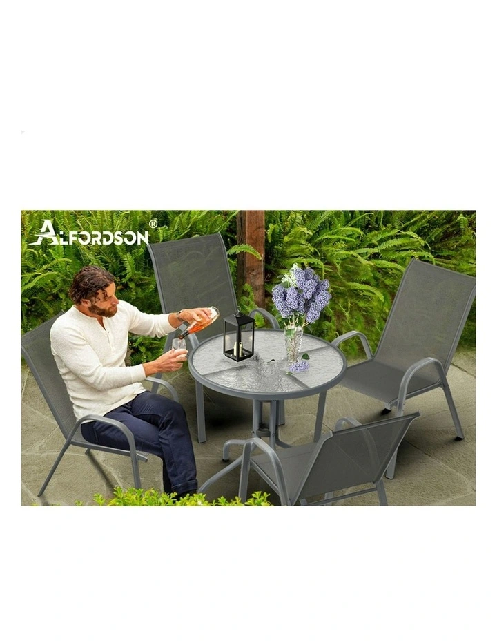 Patio Coffee Side Table 60cm in Grey image 6