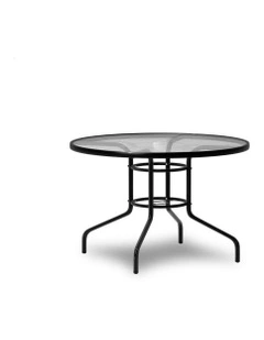 Patio Round Dining Table 90cm in Black