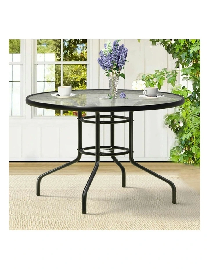 Patio Round Dining Table 90cm in Black image 2