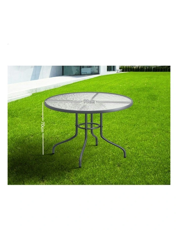 Patio Round Dining Table 90cm in Grey image 5
