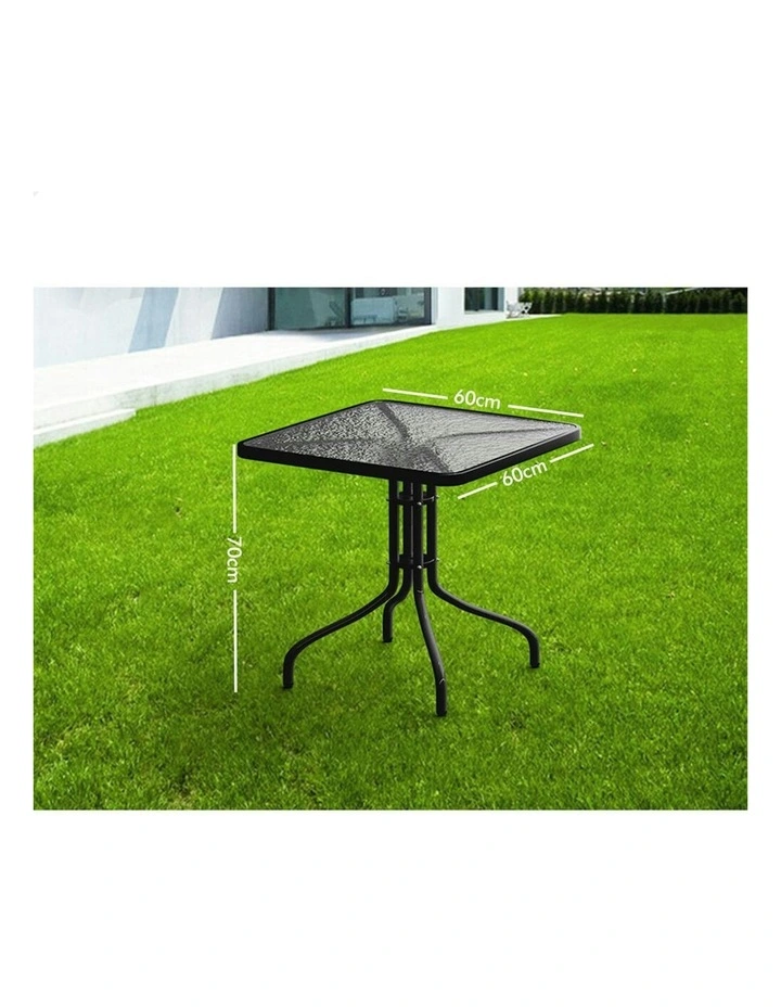 Outdoor Patio Coffee Side Table 60cm in Black image 6
