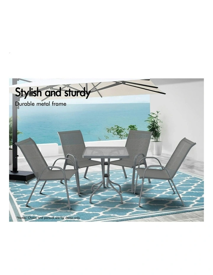 Outdoor Patio Coffee Side Table in Grey image 5