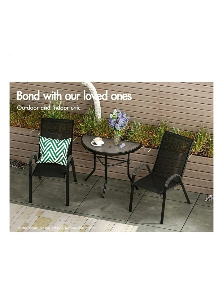 Patio Side Coffee Table in Black image 3