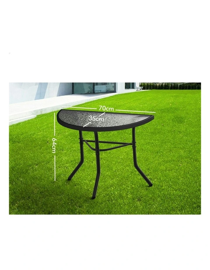 Patio Side Coffee Table in Black image 5