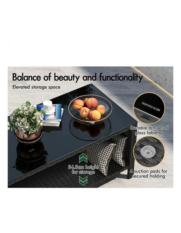 Outdoor Furniture Set Of 4Pieces in Black image 4