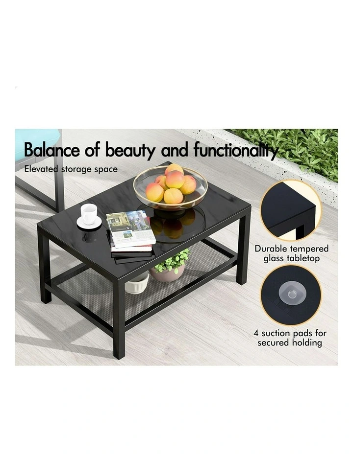 Outdoor Lounge Sofa Set 2 Piece in Blue image 3