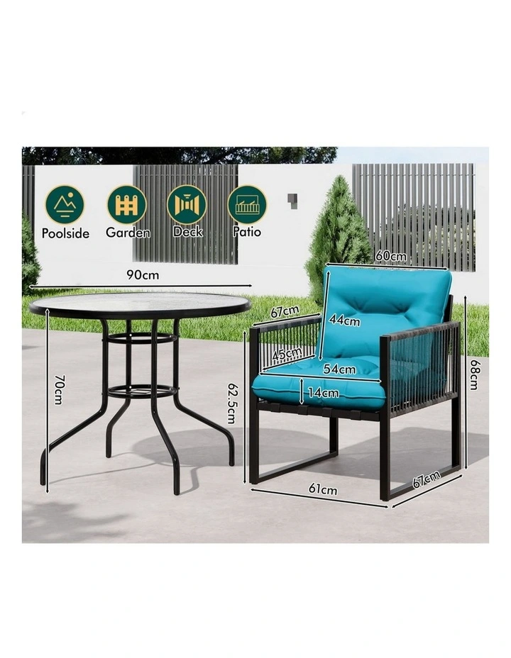 Outdoor Lounge Set Table And Chairs Set in Multi image 6