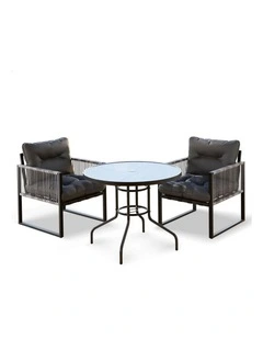 Outdoor Patio Furniture Dining Table Lounge Chairs Set in Multi