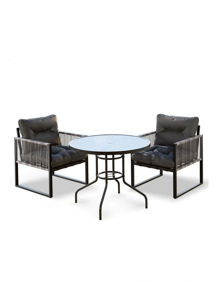 Outdoor Patio Furniture Dining Table Lounge Chairs Set in Multi image 1