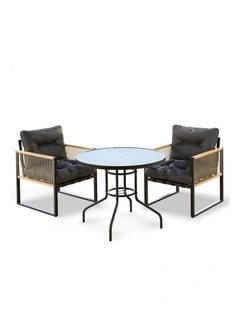 Outdoor Furniture Dining Table Lounge Chairs Set in Multi