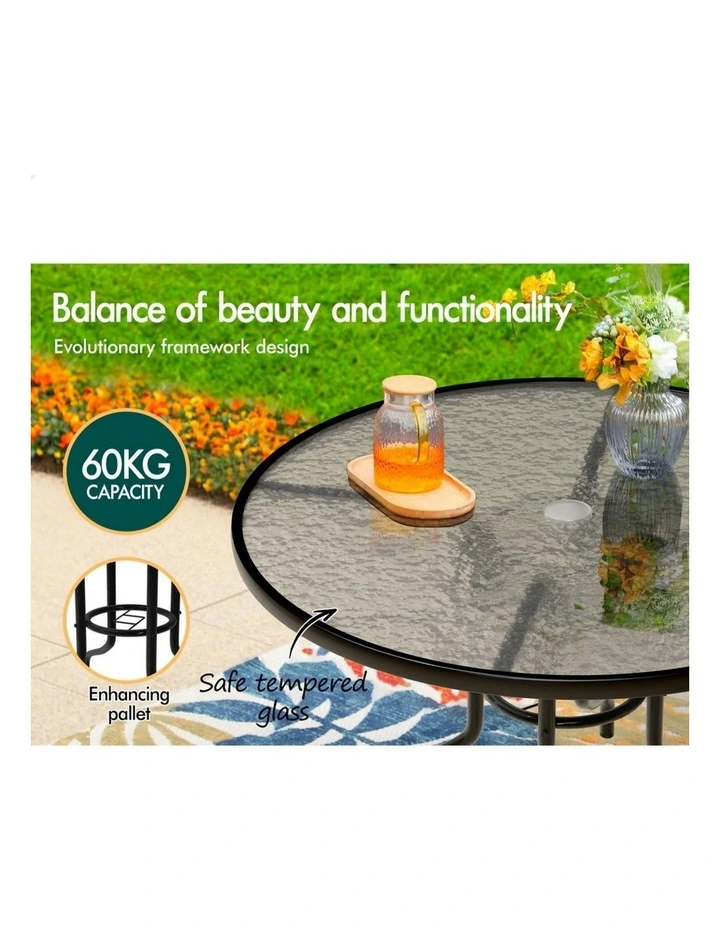 Outdoor Furniture Dining Table Lounge Chairs Set in Multi image 4