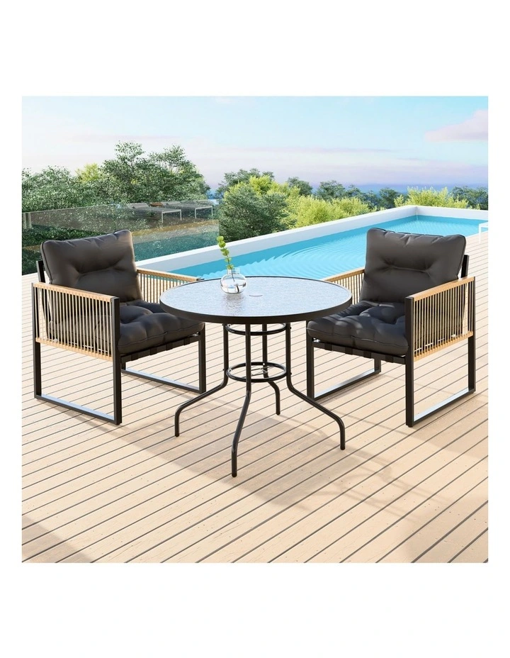 Outdoor Furniture Dining Table Lounge Chairs Set in Multi image 6