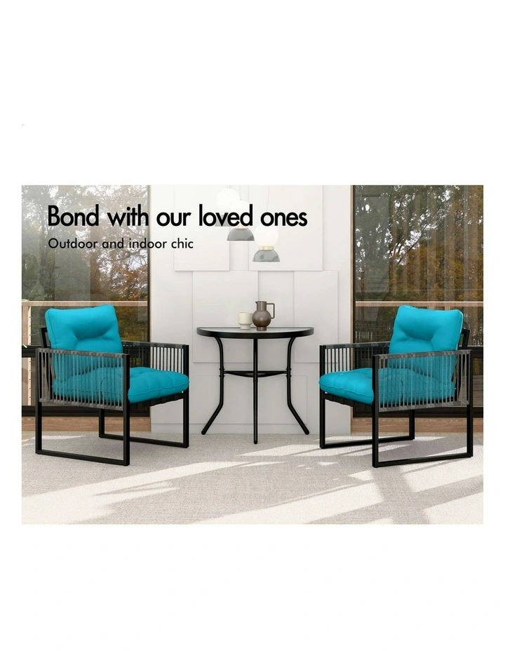 Outdoor Lounge Patio Furniture Table And Chairs Set in Multi image 3