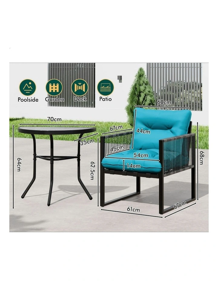 Outdoor Lounge Patio Furniture Table And Chairs Set in Multi image 7