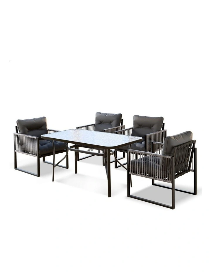 Outdoor Furniture Dining Setting Patio Table Chairs Set in Multi image 1