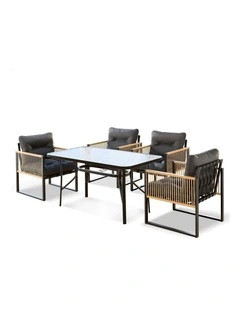 Outdoor Furniture Setting Patio Dining Table Chair Set in Multi