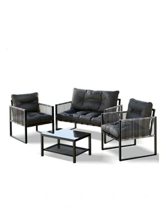 Outdoor Furniture Lounge Sofa Set 4 Pieces in Multi