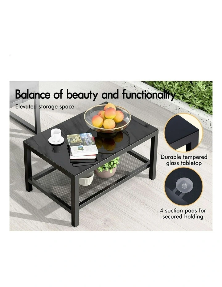 Outdoor Furniture Lounge Sofa Set 4 Pieces in Multi image 4