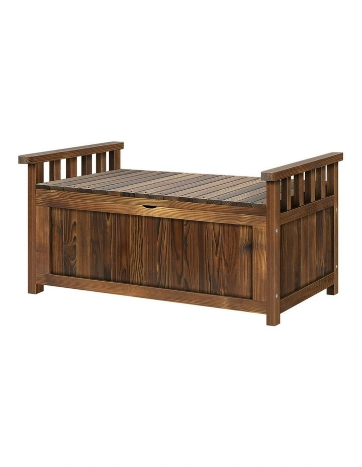 Outdoor Storage Bench in Charcoal image 1