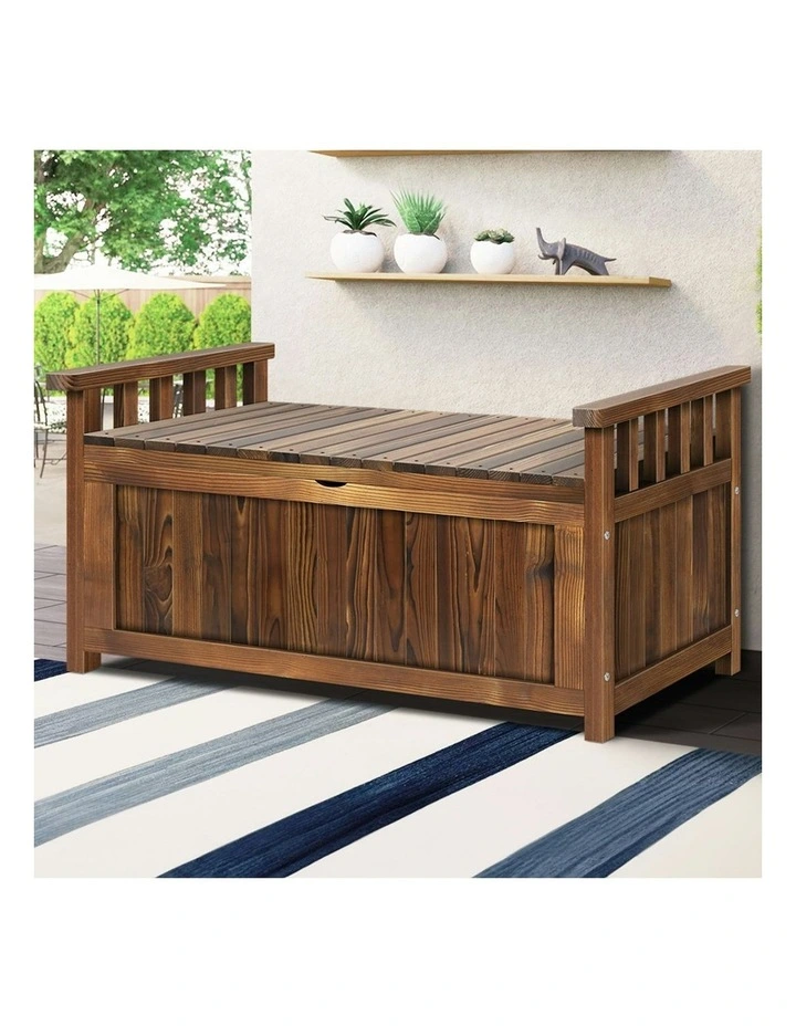 Outdoor Storage Bench in Charcoal image 2