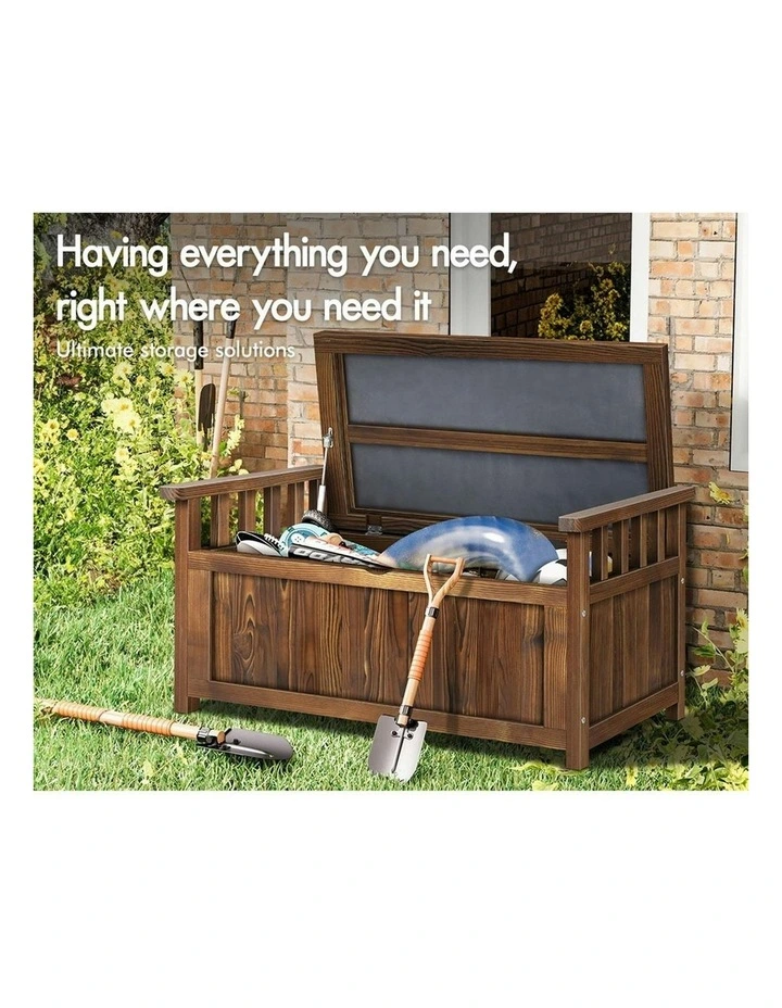 Outdoor Storage Bench in Charcoal image 3