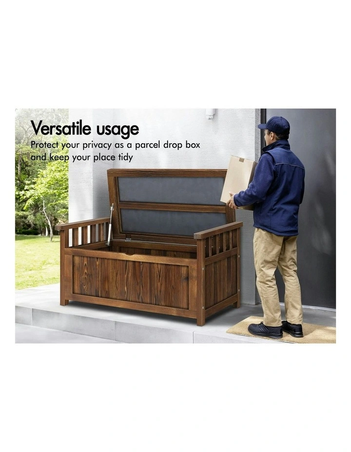 Outdoor Storage Bench in Charcoal image 4