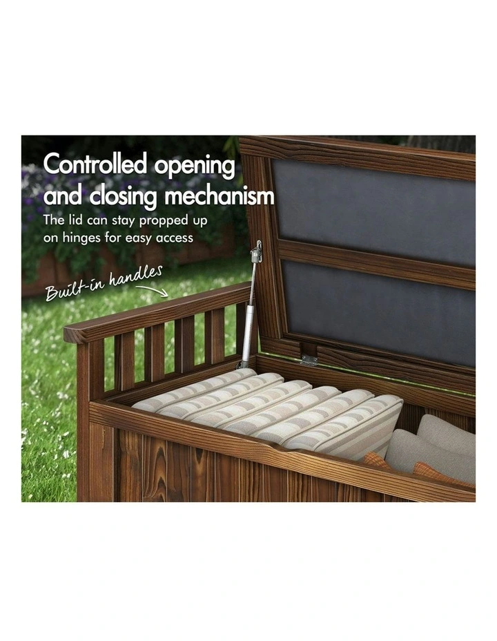 Outdoor Storage Bench in Charcoal image 5