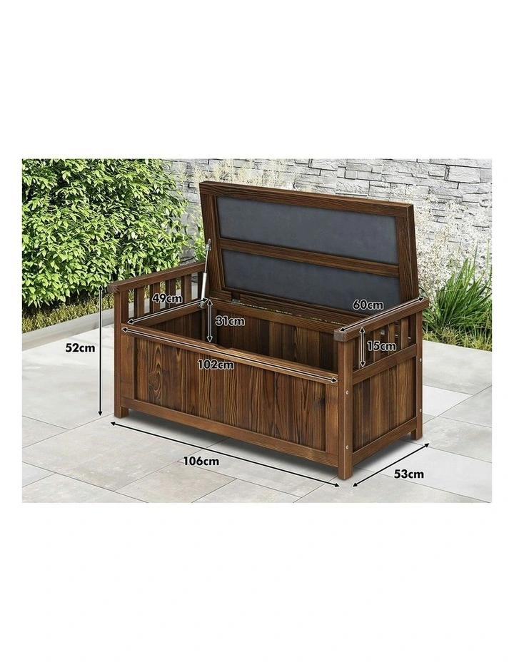 Outdoor Storage Bench in Charcoal image 7