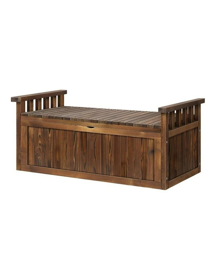 Outdoor Storage Bench in Charcoal image 1