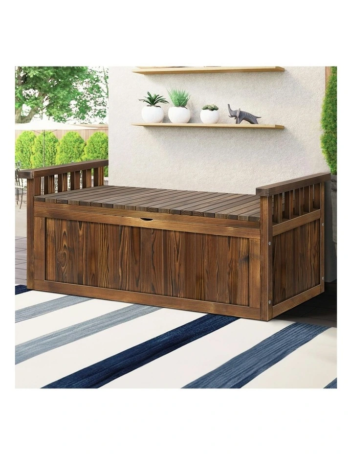 Outdoor Storage Bench in Charcoal image 2