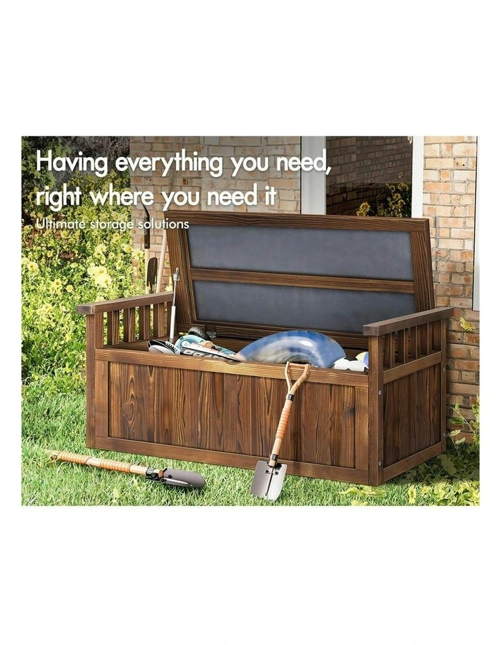 Outdoor Storage Bench in Charcoal image 3