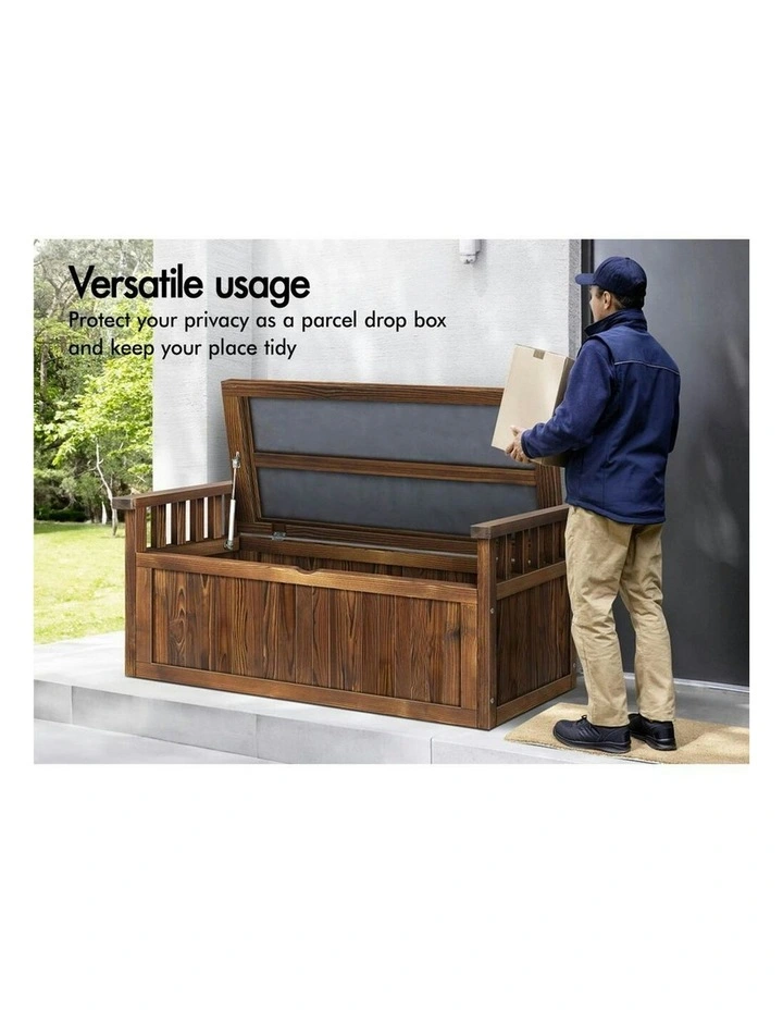 Outdoor Storage Bench in Charcoal image 4