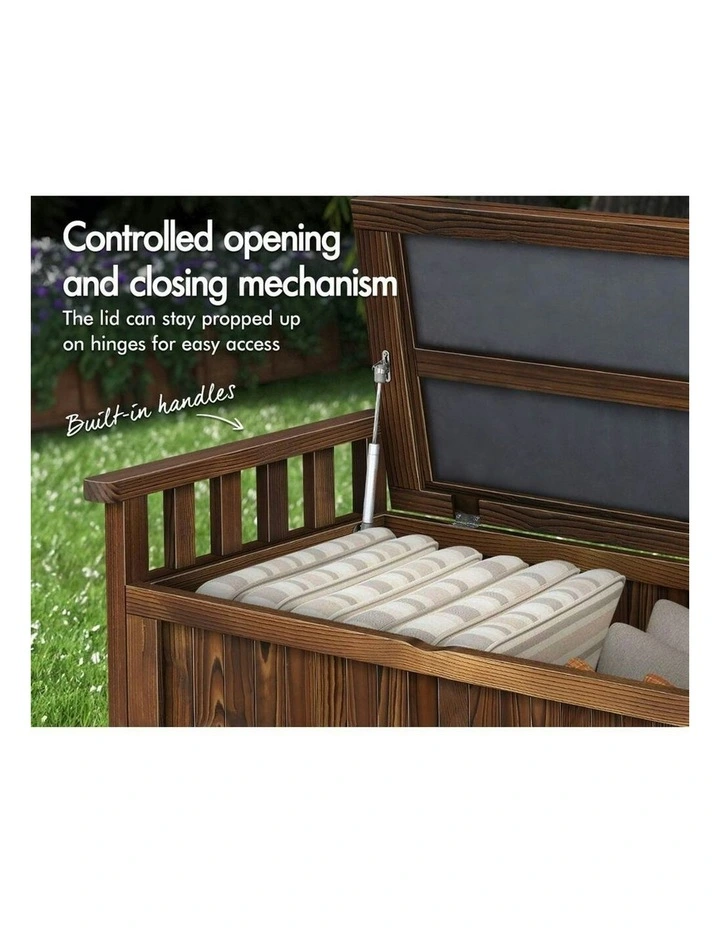 Outdoor Storage Bench in Charcoal image 5