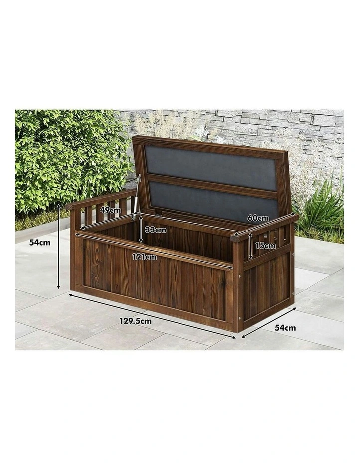 Outdoor Storage Bench in Charcoal image 7