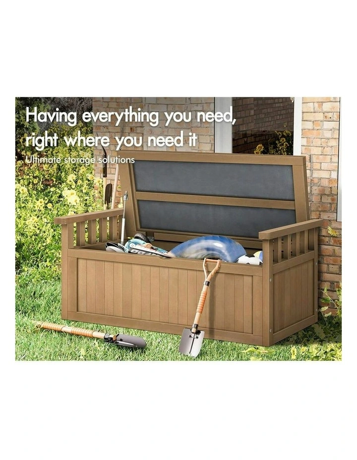 Outdoor Storage Bench in Natural image 3