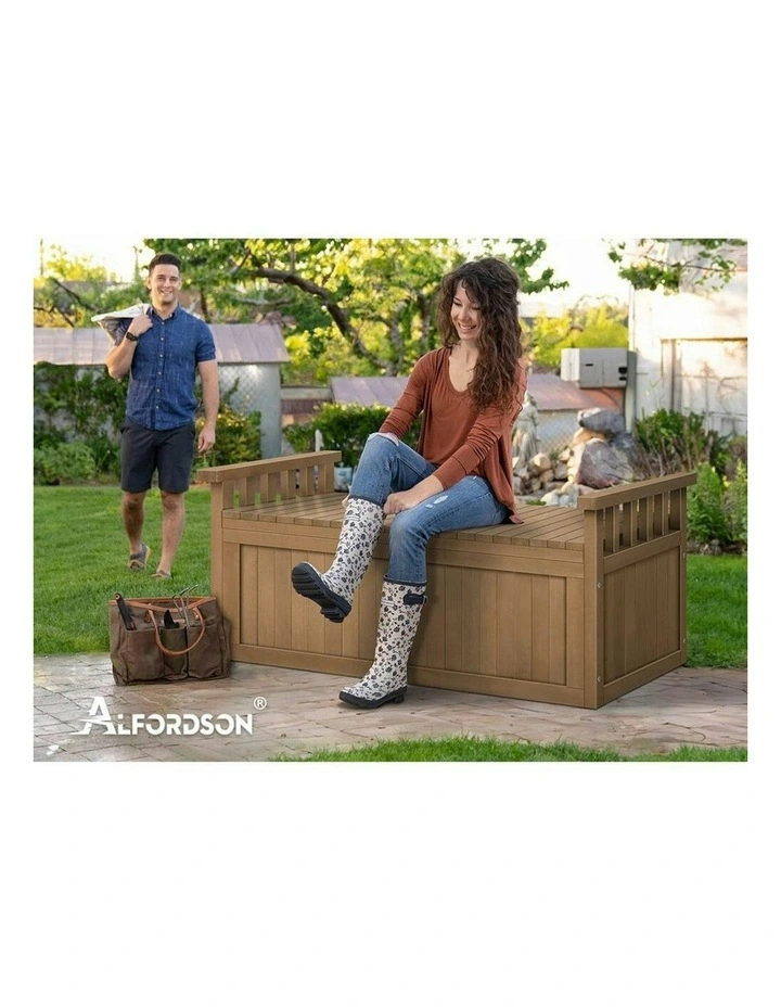 Outdoor Storage Bench in Natural image 6